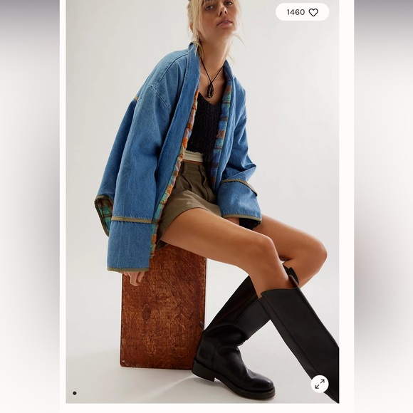 One teaspoon KIMONO DENIM QUILTED JACKET - Picture 2 of 12